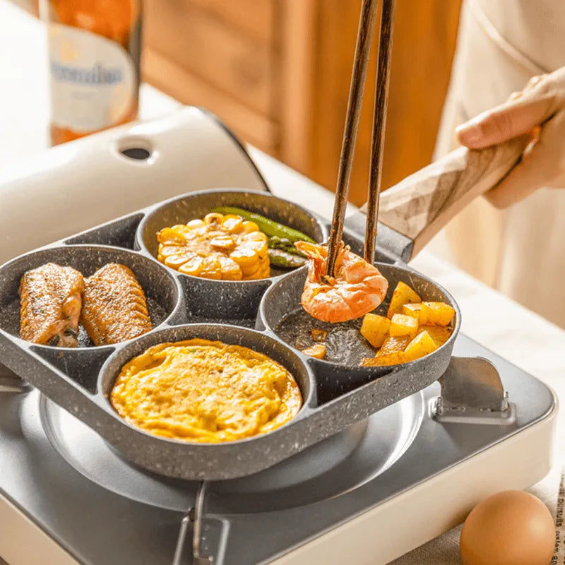 SARTEN 4 PUESTOS ANTIHADERENTE